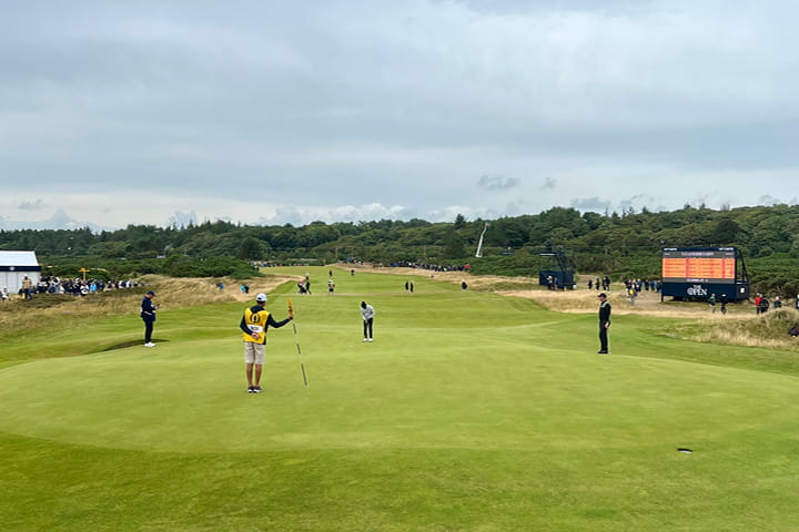 The 152nd Open at Royal Troon, hole 12 green and fairway