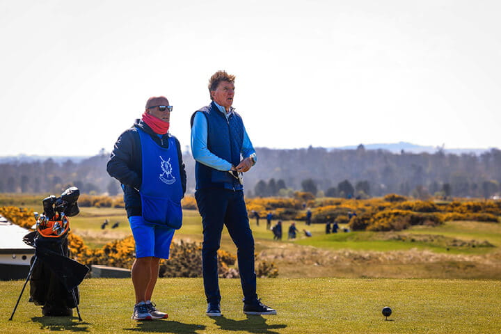 top psychology tips to improve your golfing game - hitting a shot on the old course