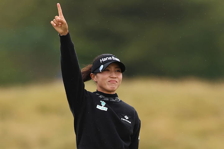 Lydia Ko celebrates after wining the Olympic Gold and then the AIG women's Major at the Home of Golf - Old Course St Andrews