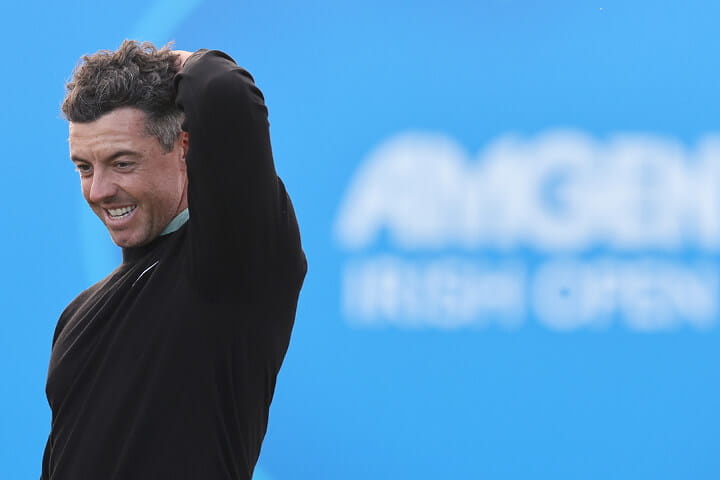 Rory Mcllroy misses a 10 foot Eagle putt for a play off at the Irish Open