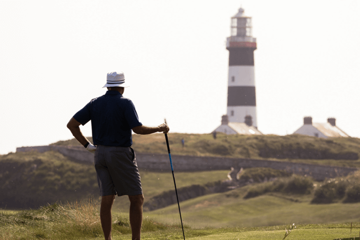 The experience golf guests playing Old Head Golf Course in Cork Ireland