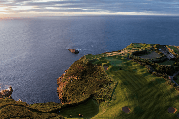 Old Head Golf Course In Ireland, rugged landscapes along the coastline