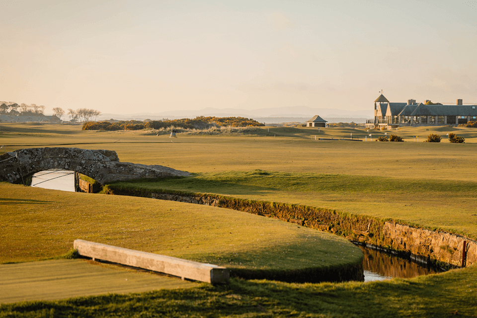 The Swican Bridge in St Andews on the Old Course in Scotland