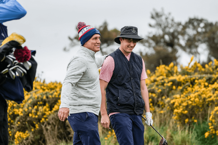 Father and son guests at Kingsbarns during The Experience Golf Father and Son Tournament