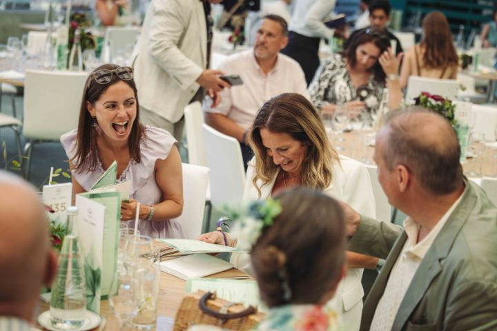 Guests at The Lawn hospitality, The Championships, Wimbledon SW19 2025.