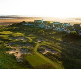 Aerial Shot of The 15th Hole at Royal Liverpool Golf Club 