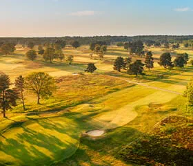 Panoramic views of Walton Heath Golf Club which is located in the Surrey Hills in the South West of London