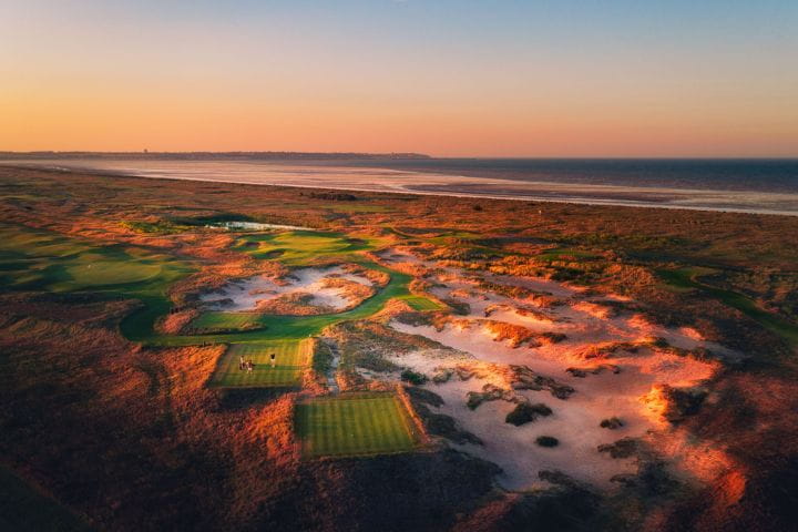 Dusk at Princes Golf Club in South East England.