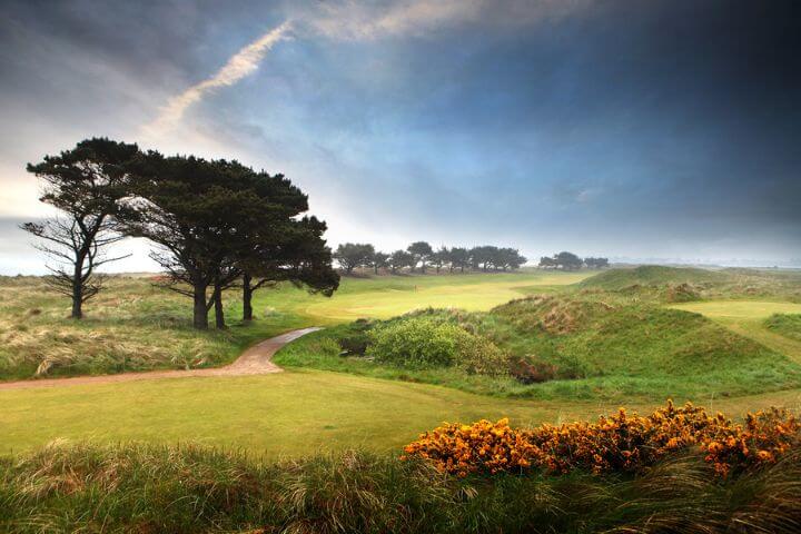 Striking image of the course at Portmarnock Links golf course, Ireland