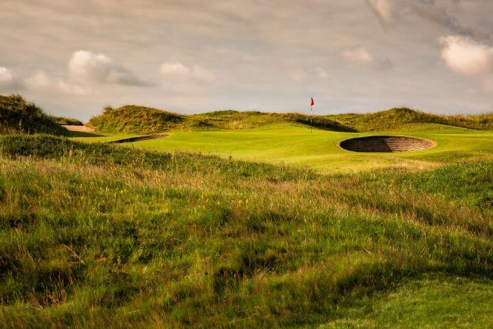 Golden sunlight covering The Island golf course, Ireland