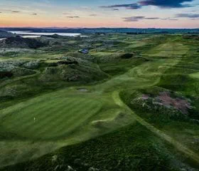 Sunset over Castlerock Golf Club.