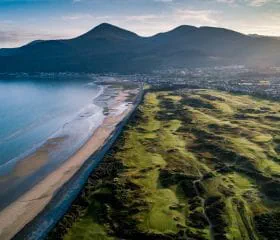 View from above the Royal County Down golf course