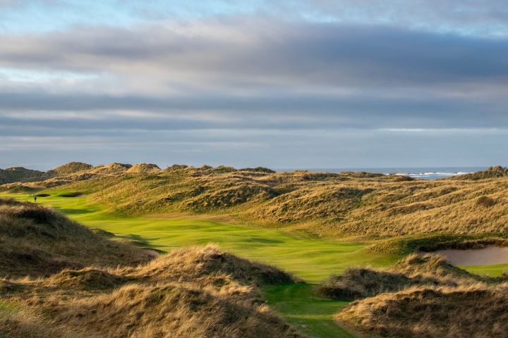Views out to sea at Dunluce Links, Royal Portrush Golf Club.