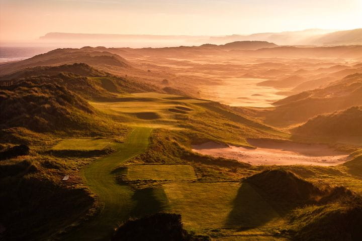 Sunset at Valley Course at Royal Portrush Golf Club