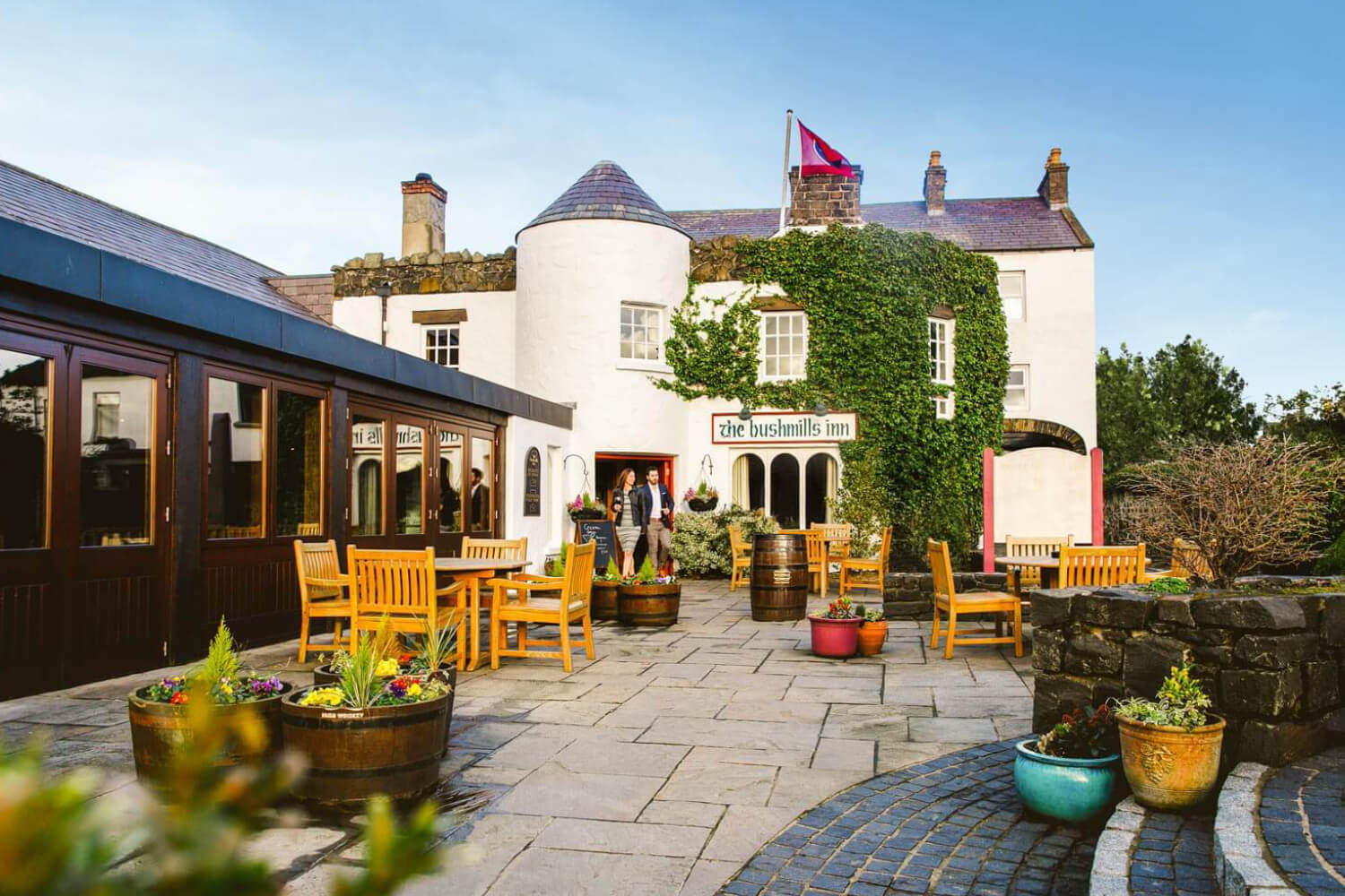 The Bushmill Inn from the gardens