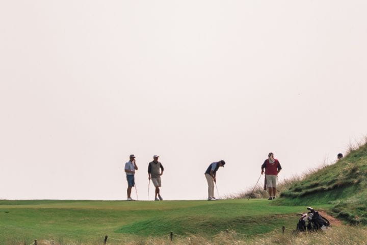 Golfers on the Old Course at Ballybunion Golf Club.