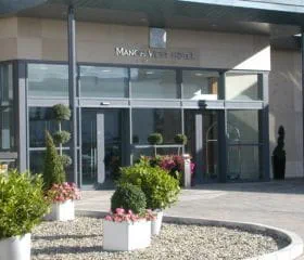 Entrance of the Manor West Hotel, County Limerick, Ireland.
