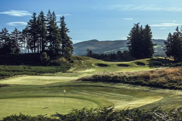 Hilly landscapes at Kings Course, Gleneagles