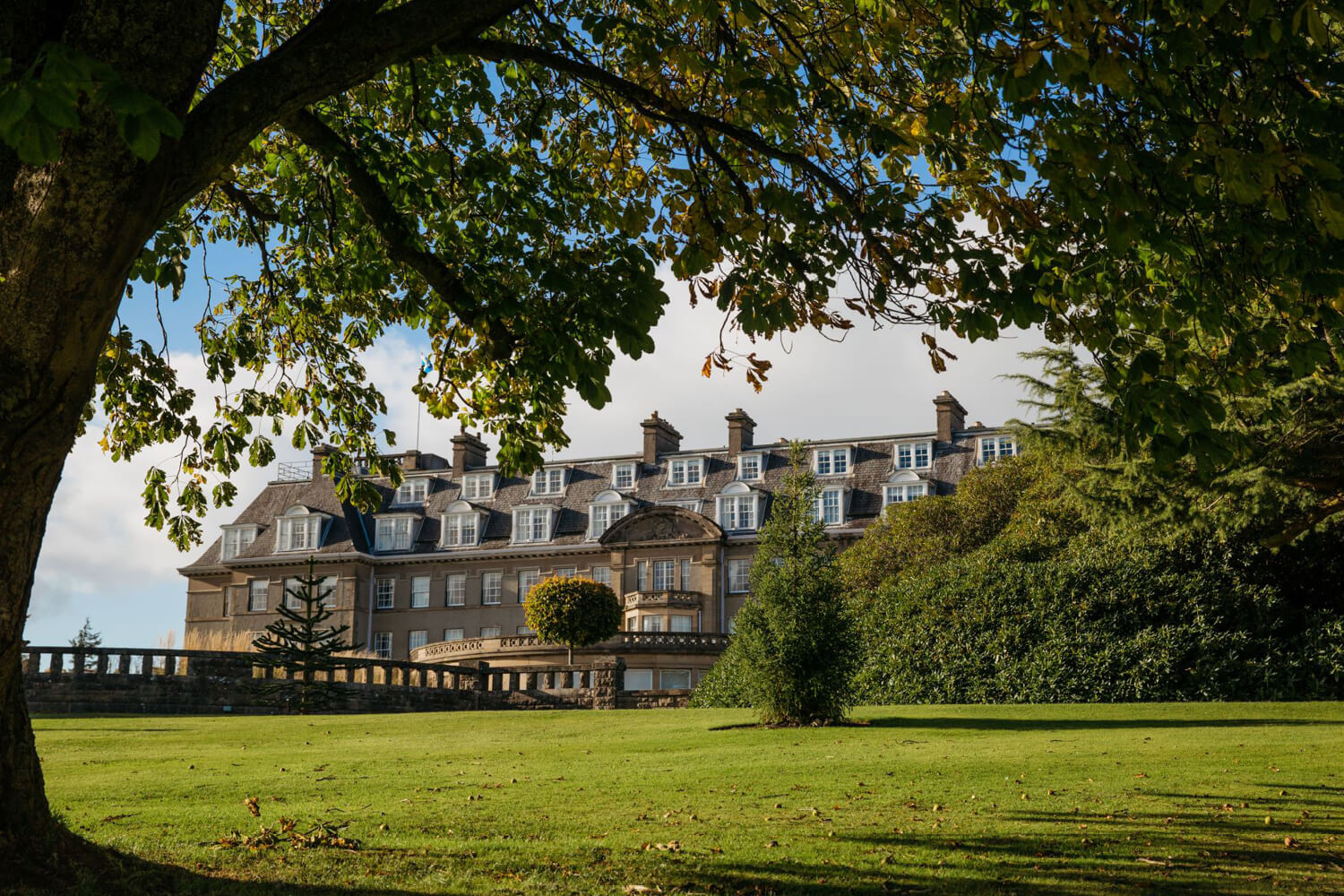 The outside of the Gleneagles Hotel in Scotland