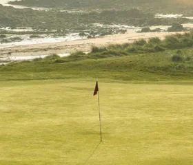 North Berwick golf course, by the ocean