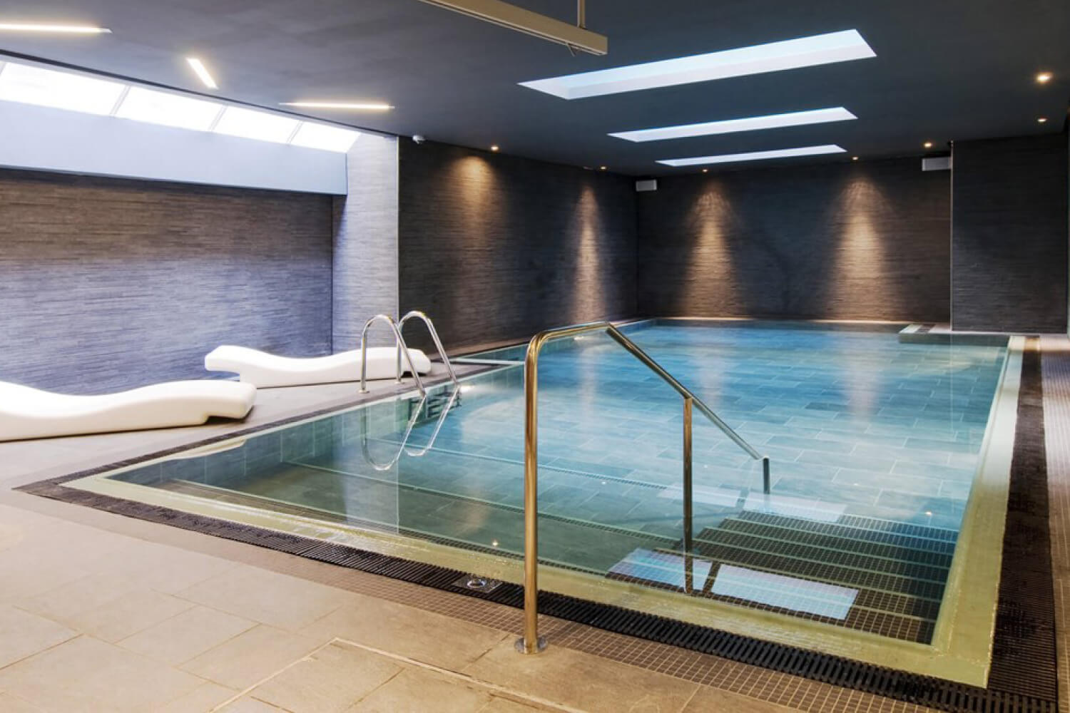 The swimming pool and spa area at the Apex Waterloo Place Hotel in Edinburgh Scotland