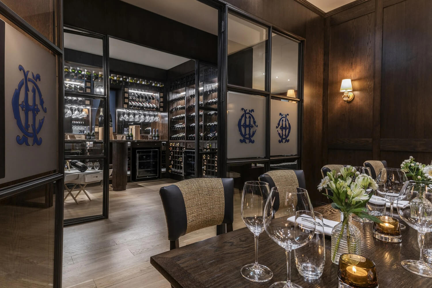 Dining table in the restaurant at the Balmoral Hotel in Edinburgh in Scotland
