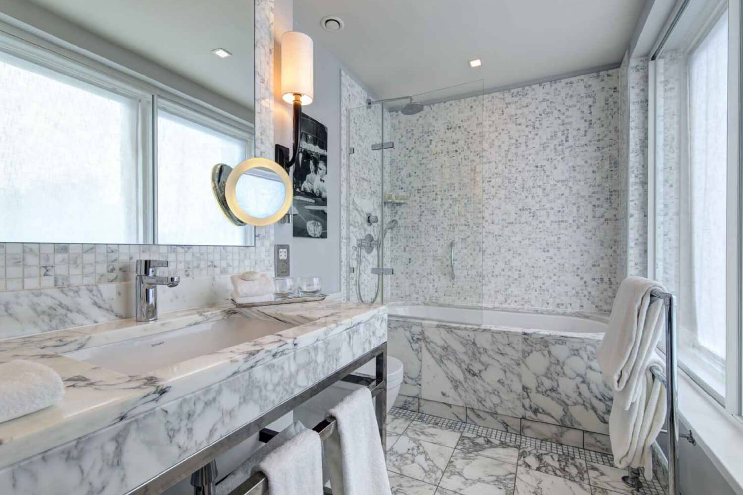 The en-suite bathroom at the Balmoral Hotel in Edinburgh Scotland