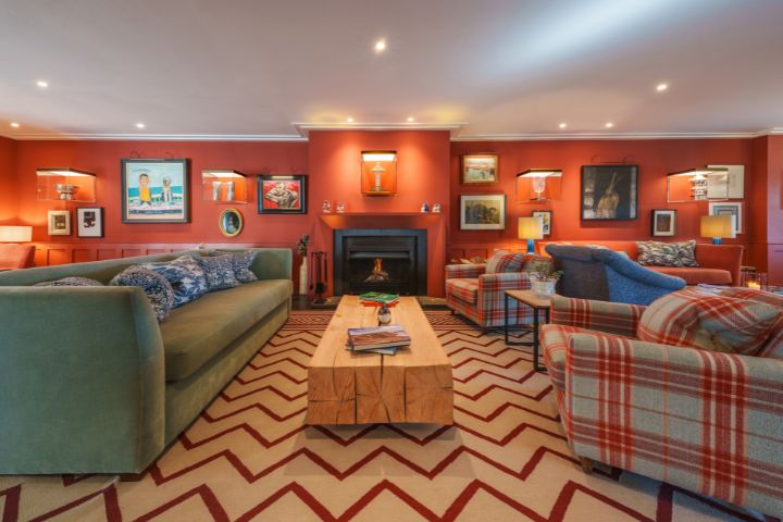 The hotel lobby at Another Place, The Machrie.