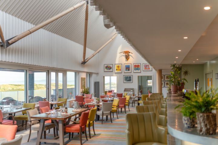 Restaurant views at Another Place, The Machrie.