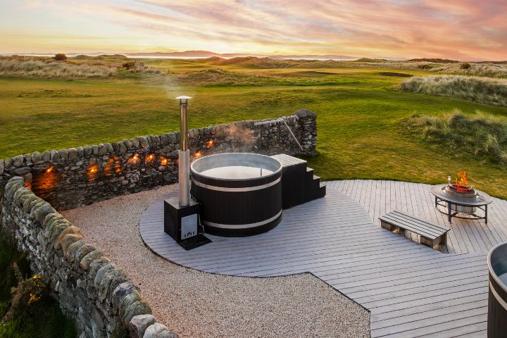 Outside area at Another Place, The Machrie.