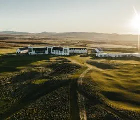 Another Place the Machrie Hotel at sunset, Scotland.