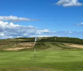 The fairway at Murcar Links golf course in Scotland