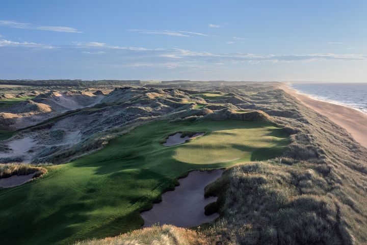 Dusk at Trump New Course in Aberdeenshire.