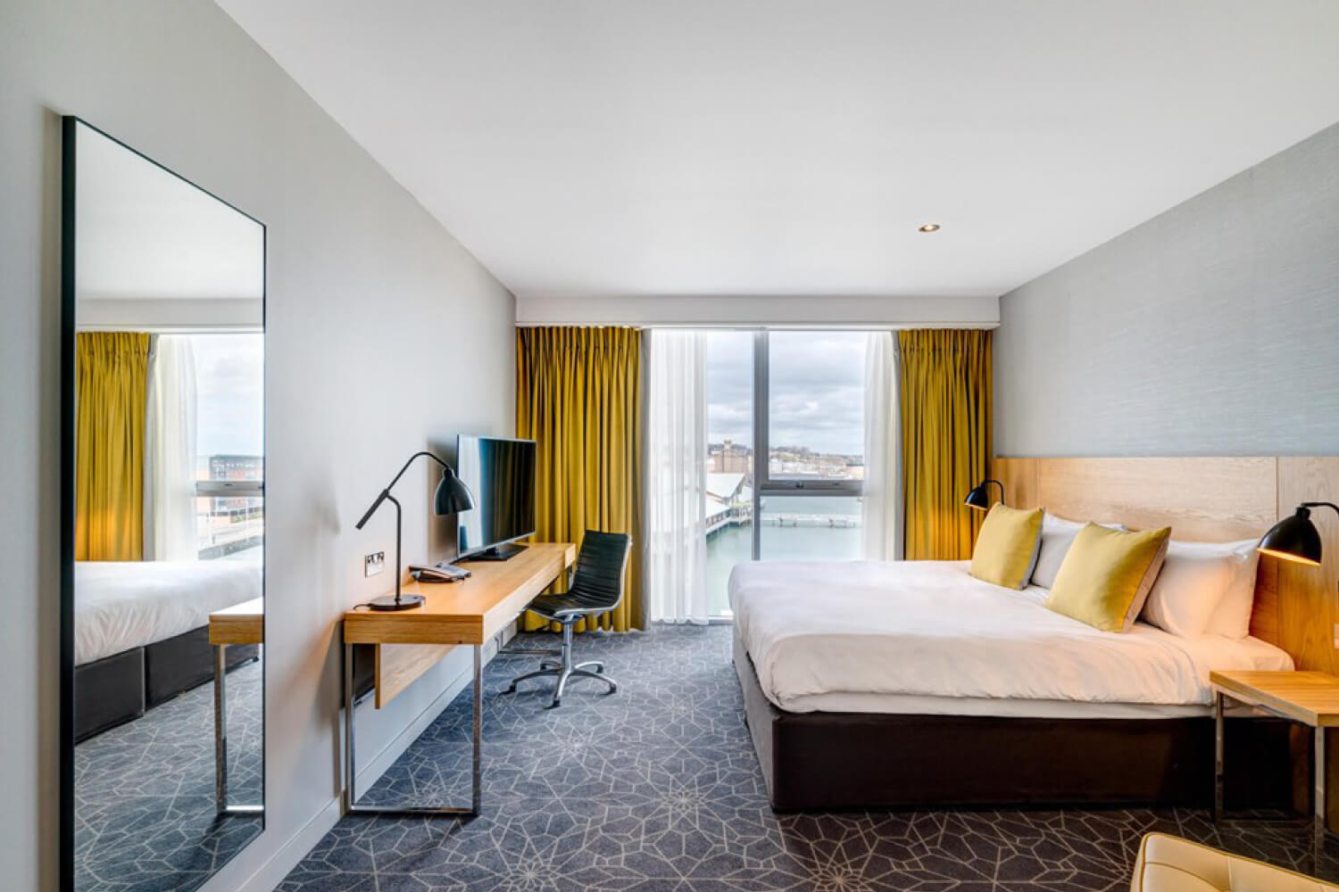 Bedroom at the Apex City Quay Hotel in St Andrews Scotland 