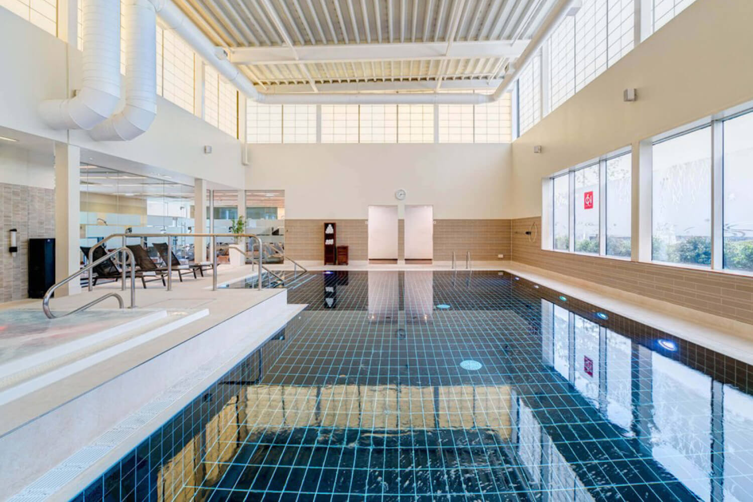 The swimming pool and spa at Apex City Quay Hotel in St Andrews Scotland 