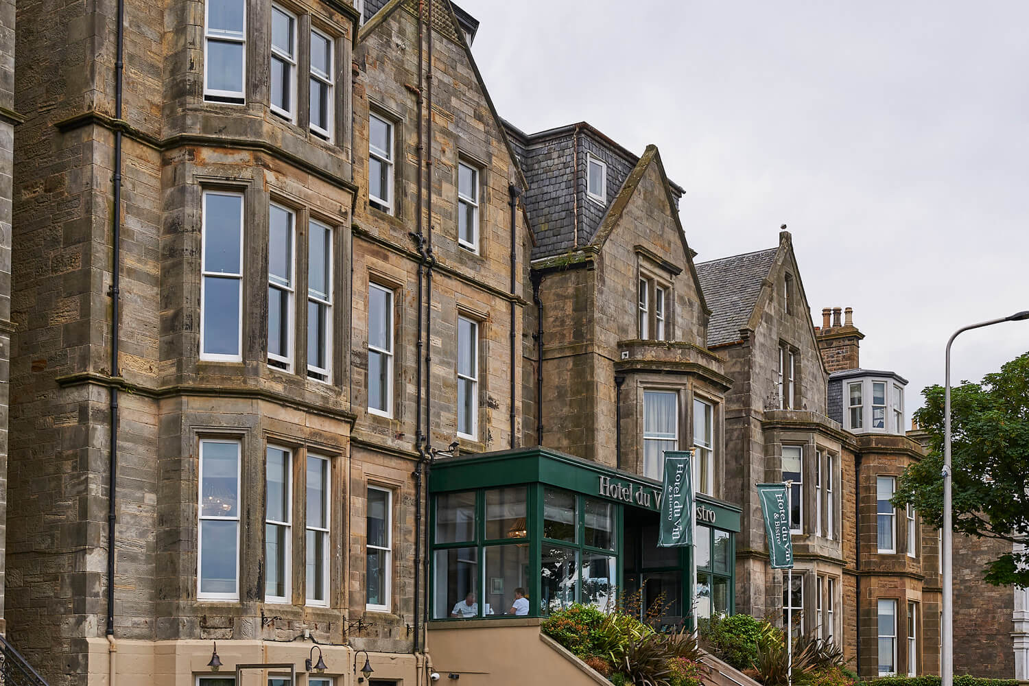 Outside entrance to the Hotel du Vin in St Andrews Scotland