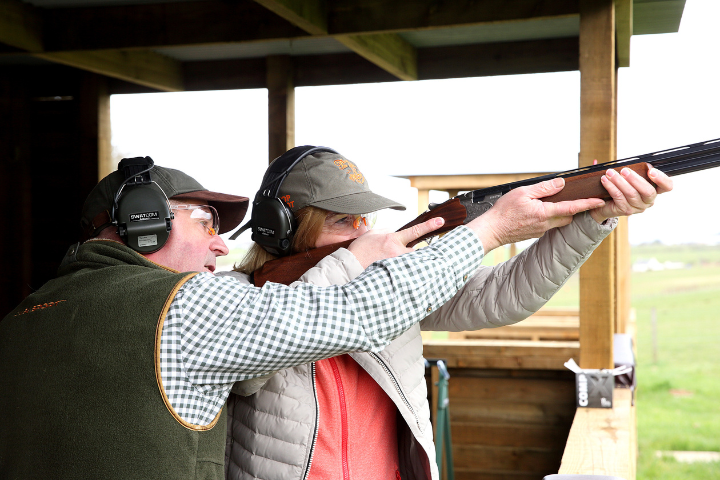 Clay Pigeon Shooting at the Trump Turnberry Resort on the West Coast of Scotland.