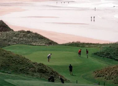 Golfers at Ballybunion Golf Club.