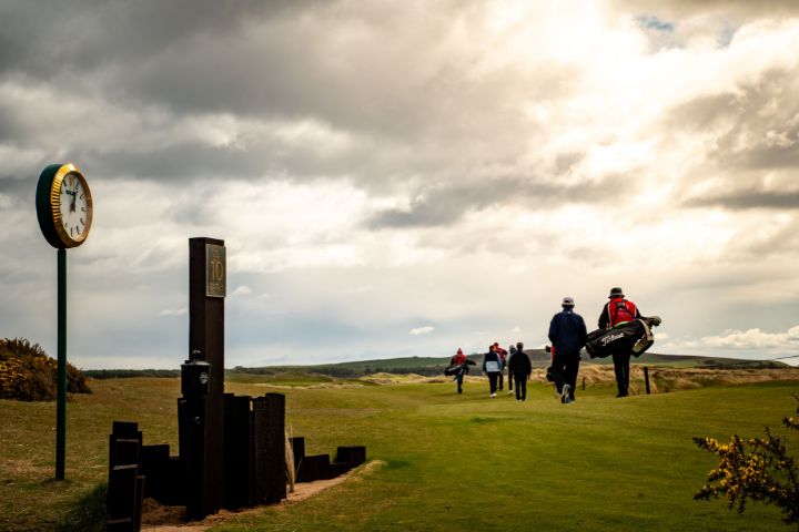 Golfers at Dumbarnie April 2026.