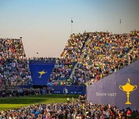 Supporters at the 2025 Ryder Cup, Behtpage.