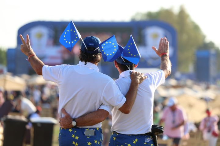 European fans at the 2025 Ryder Cup in Bethapge, NY.