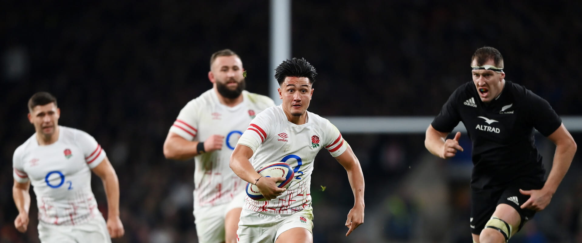 England's Marcus Smith in action against New Zealand